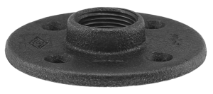 Boshart 2-BLFF-07 3/4" Black Malleable Iron Floor Flange, Class 150 - Edmondson Supply