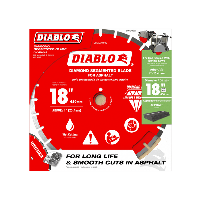 Diablo Tools DMADA1800 18" Diamond Segmented Blade for Asphalt - Edmondson Supply