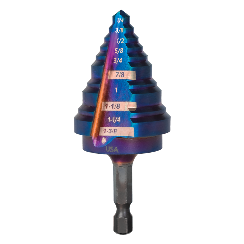 SPYDER 19024 Mach-Blue 1/4″ – 1-3/8″ 10-Step Bit - Edmondson Supply