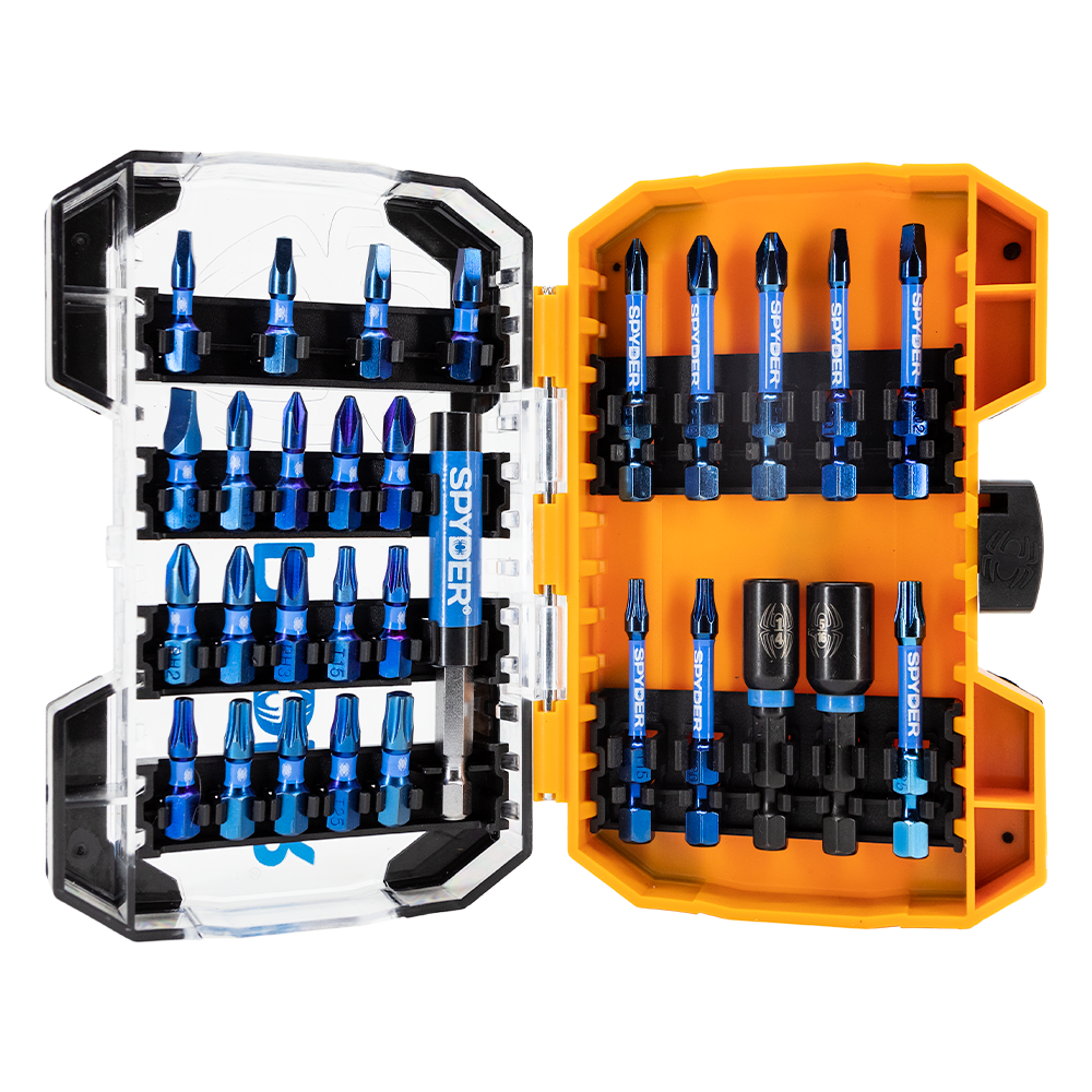 SPYDER 19030 SPY 30-Piece Mach-Blue™ Impact Bit Set w/ Case - Edmondson Supply