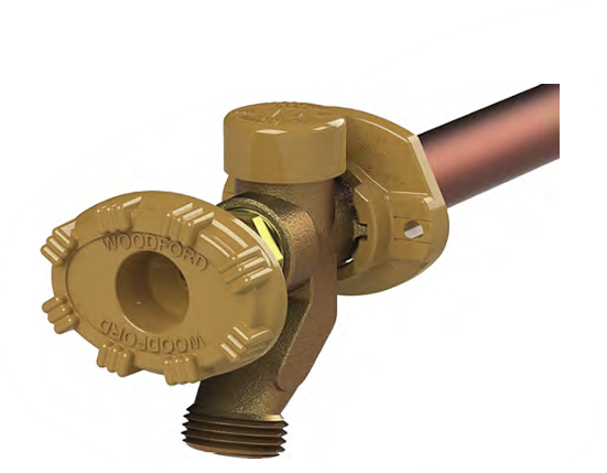 Woodford 19CP-8 Model 19 Freezeless Anti-Siphon Wall Faucet, 1/2" MPT x 1/2" Female Sweat, 8-Inch, Metal Handle - Edmondson Supply
