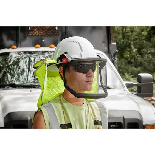 Milwaukee 48-73-1201 BOLT™ Full Brim Hard Hat w/4pt Ratcheting Suspension (White- Vented Class C) - Edmondson Supply