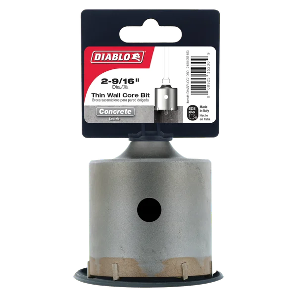 Diablo Tools DMAPLCC1060 2-9/16" SDS-Plus Carbide Tipped Thin Wall Core Bit - Edmondson Supply