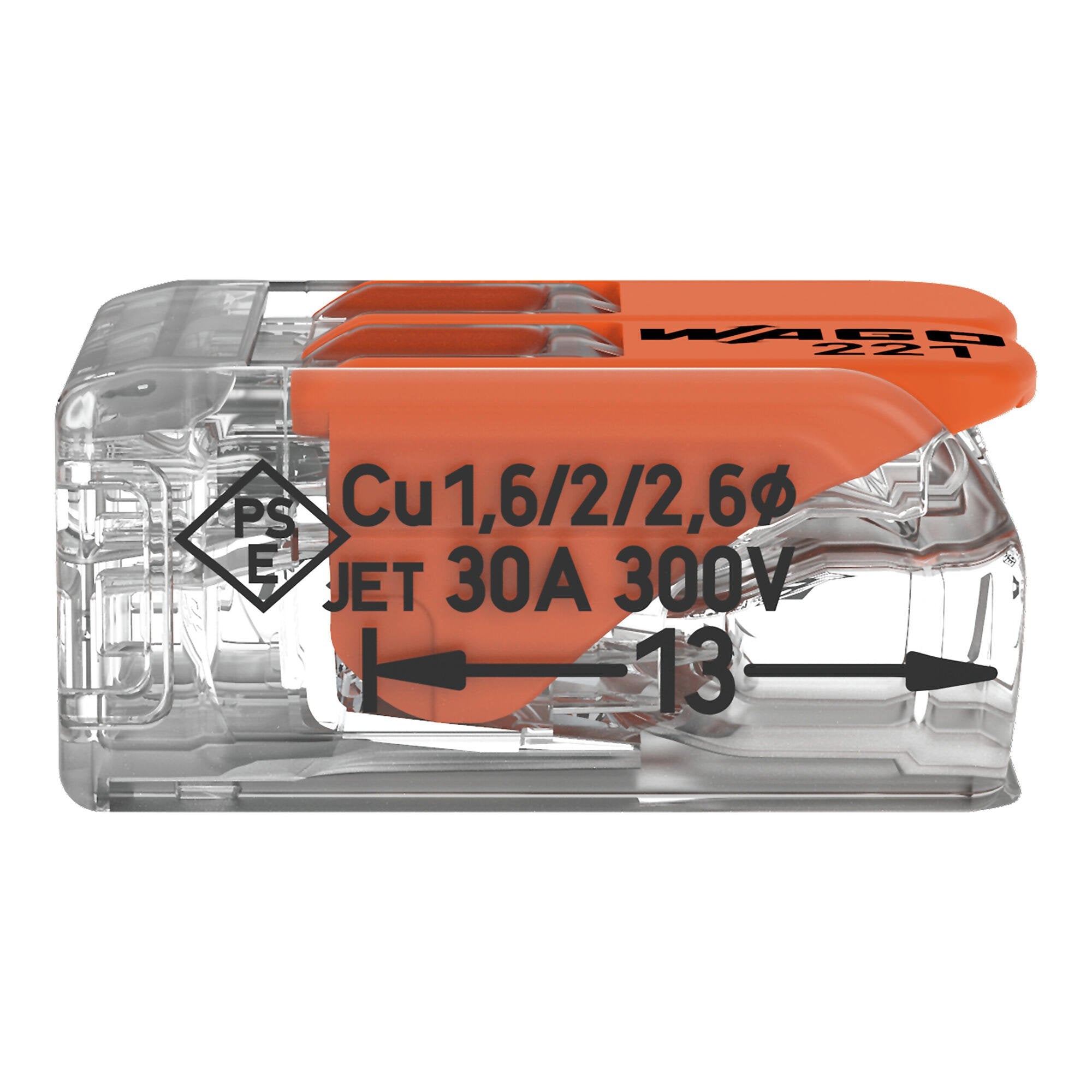 ESP 221-412 Wago 2 Pole Compact Splicing Connector - Edmondson Supply