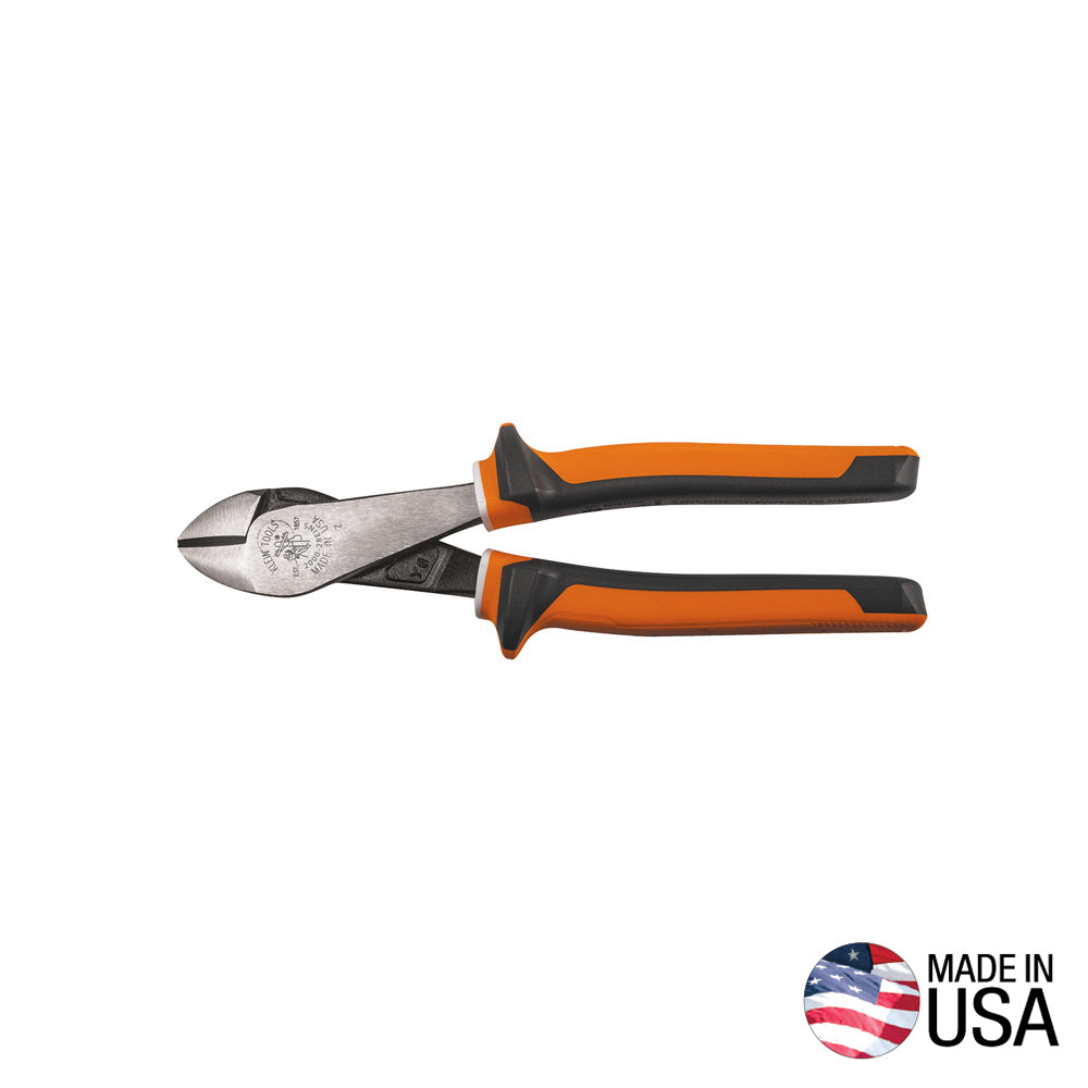 Klein Tools 200028EINS Diagonal Cutting Pliers, Insulated, Slim Handle, 8-Inch - Edmondson Supply