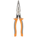 Klein Tools 2038RINS Pliers, Long Nose Side-Cutters, Insulated, 8-Inch - Edmondson Supply