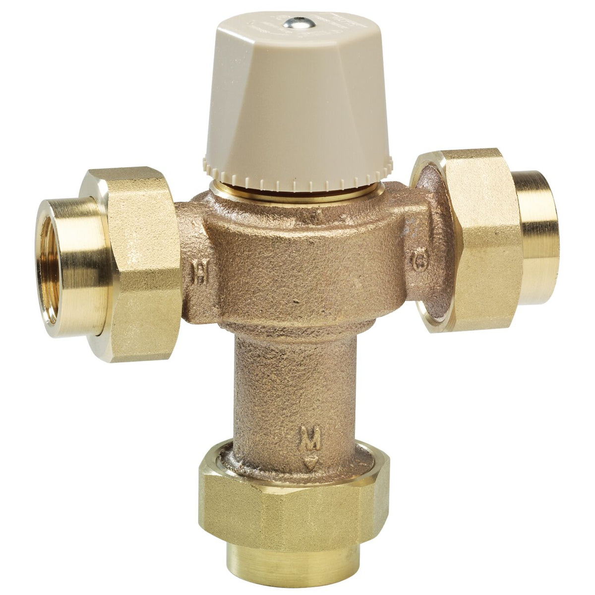 Watts 0559119 LFMMVM1-UT 3/4, 3/4" Thermostatic Mixing Valve, Threaded Union End Connection, Lead Free - Edmondson Supply