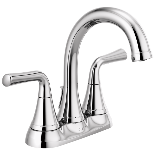 Delta KAYRA™ 2533LF-MPU Two Handle Centerset Bathroom Faucet In Chrome