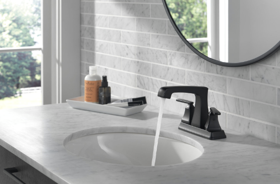 Delta Faucet 2564-BLMPU-DST Ashlyn™ Two Handle Centerset Bathroom Faucet In Matte Black