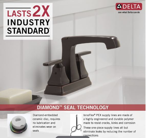 Delta Faucet 2564-RBMPU-DST Ashlyn™ Two Handle Centerset Bathroom Faucet In Venetian Bronze