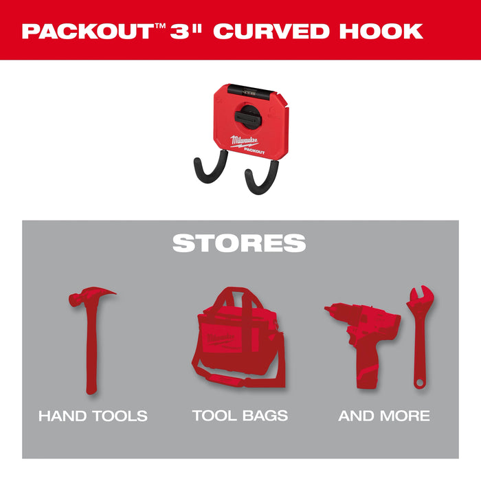 Milwaukee 48-22-8335 PACKOUT™ 3” Curved Hook - Edmondson Supply