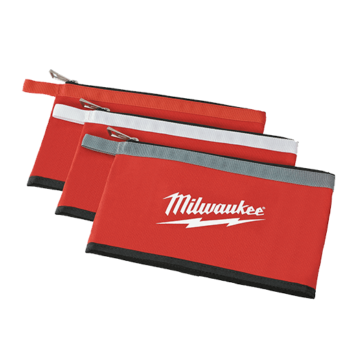 Milwaukee 48-22-8193 3 Pk Zipper Pouches - Edmondson Supply