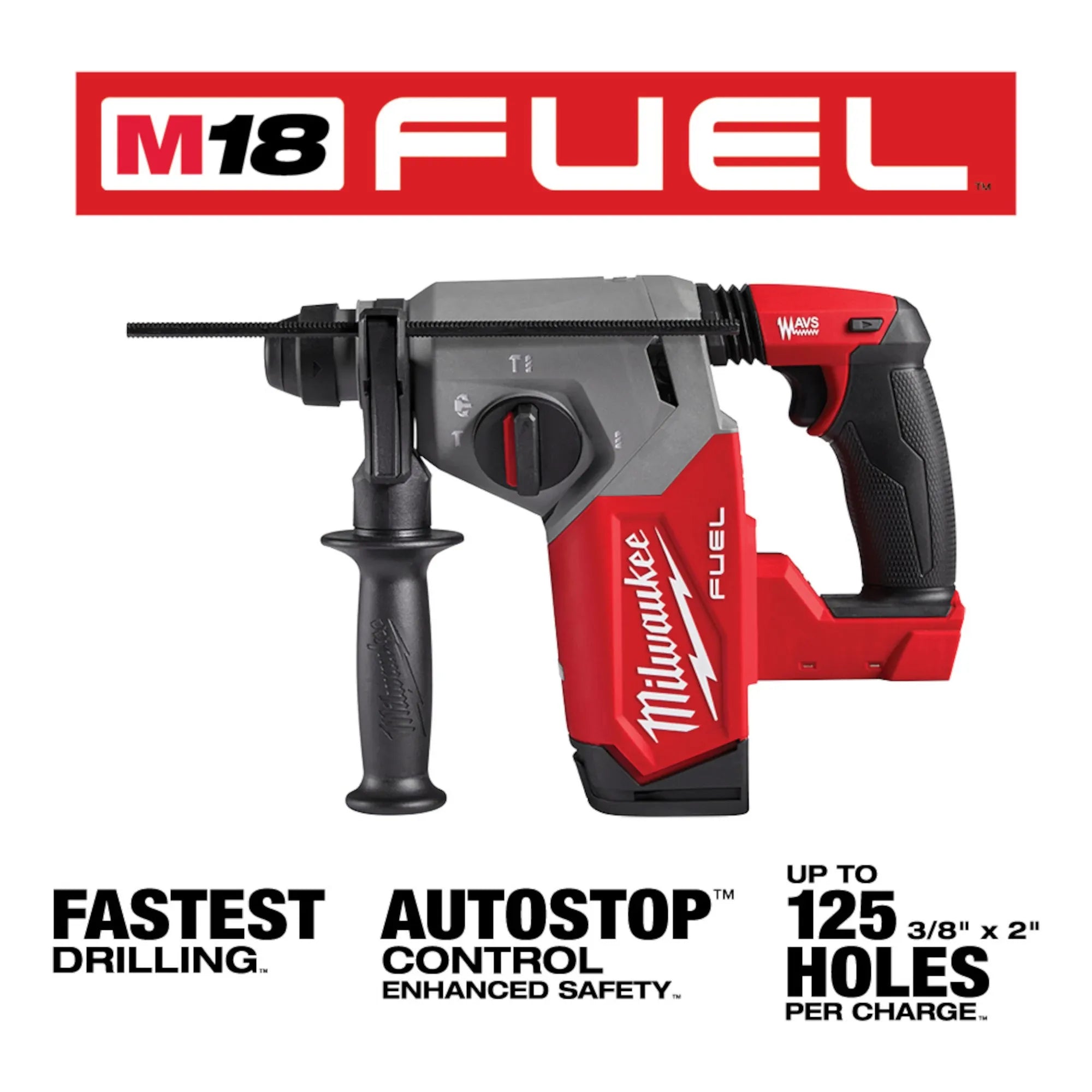 Milwaukee 2912-20 M18 FUEL™ 1" SDS Plus Rotary Hammer (Tool Only) - Edmondson Supply