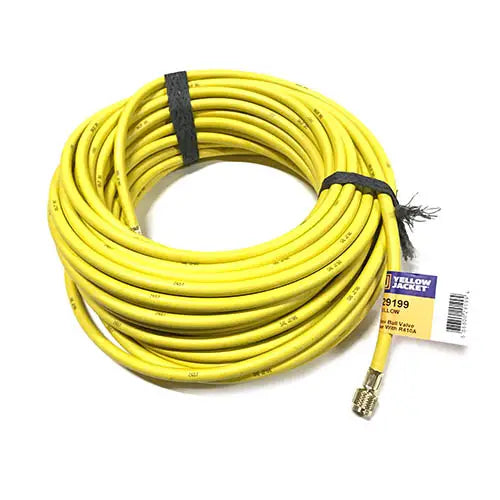 Yellow Jacket 29199 100′, compact ball valve, PLUS II™ 1/4″ hose, Yellow - Edmondson Supply