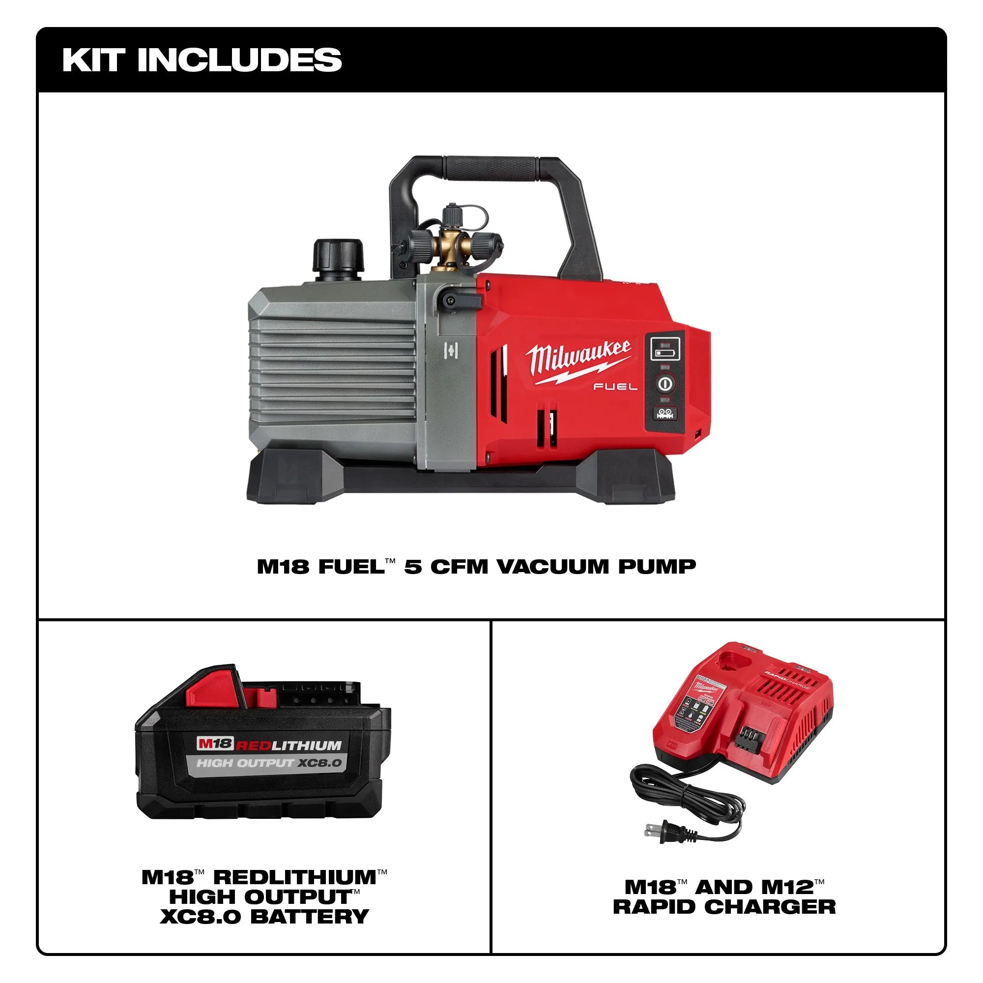 Milwaukee 2941-21 M18 FUEL™ 5 CFM Vacuum Pump Kit - Edmondson Supply