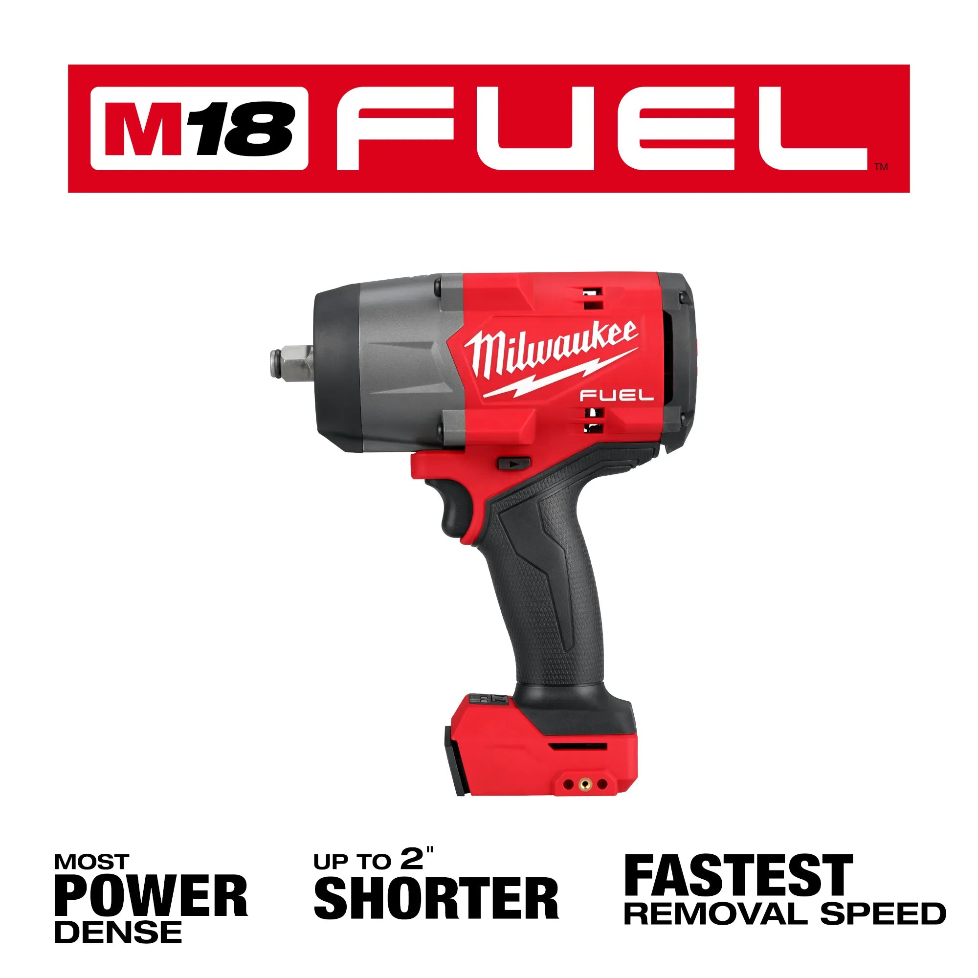 Milwaukee 2967-20 M18 FUEL™ 1/2" High Torque Impact Wrench w/ Friction Ring (TOOL ONLY) - Edmondson Supply
