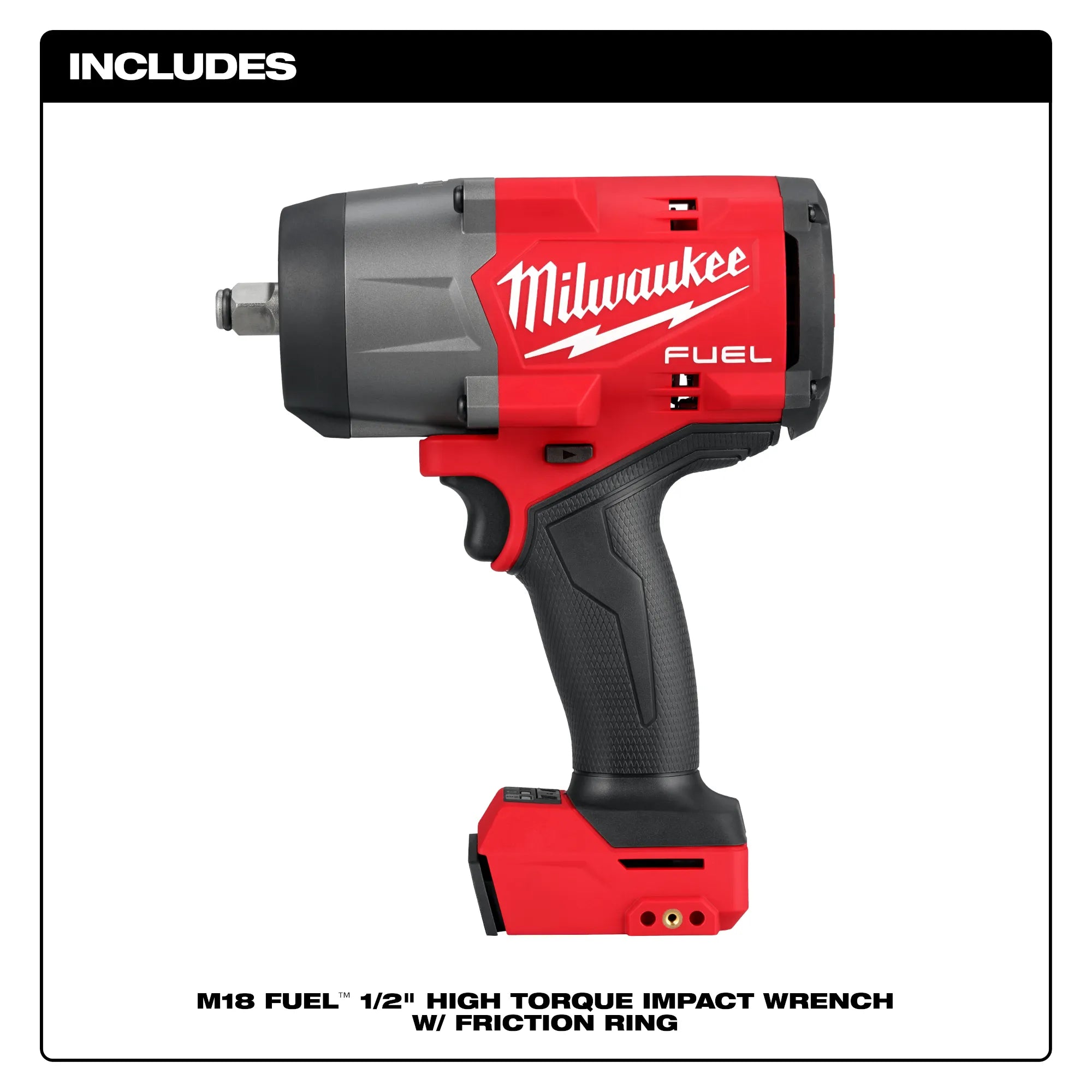 Milwaukee 2967-20 M18 FUEL™ 1/2" High Torque Impact Wrench w/ Friction Ring (TOOL ONLY) - Edmondson Supply