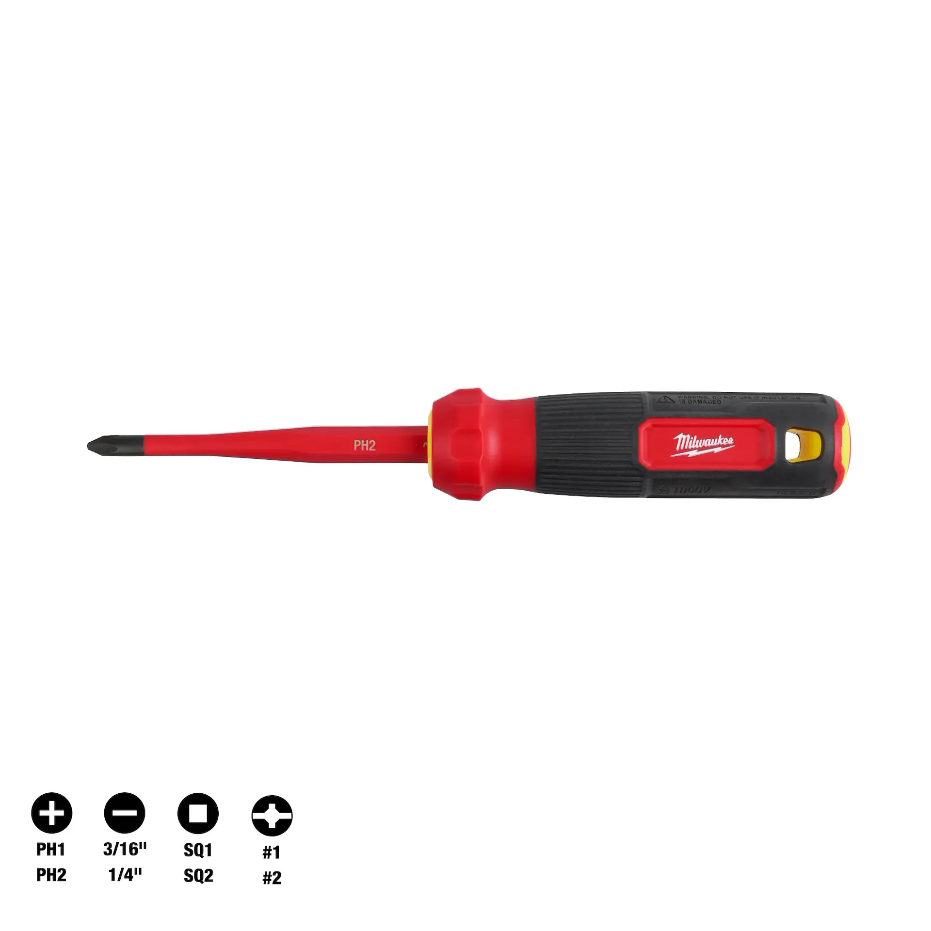 Milwaukee 48-22-2218 8-in-1 1000V Insulated Slim Tip Multi-Bit Screwdriver - Edmondson Supply