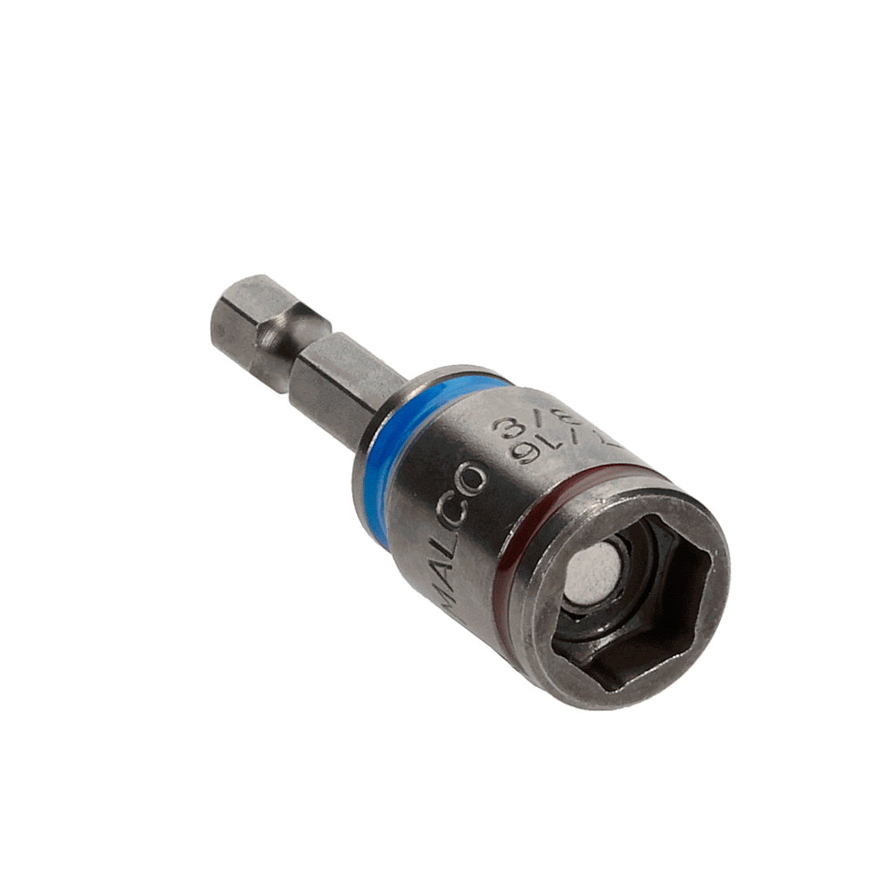 Malco Tools MSHC3 Malco C-RHEX® Cleanable – Reversible – Magnetic Hex Driver – 3/8″ & 7/16″ socket with 2″ shaft length - Edmondson Supply