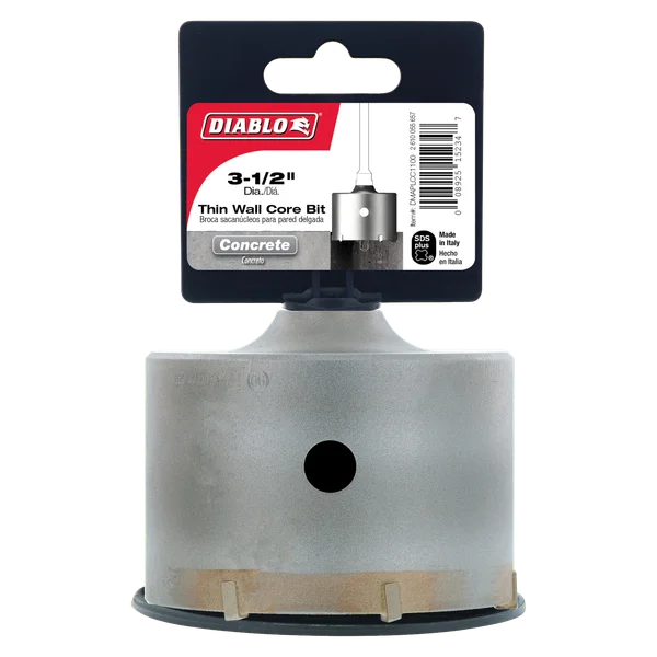 Diablo Tools DMAPLCC1100 3-1/2" SDS-Plus Carbide Tipped Thin Wall Core Bit - Edmondson Supply