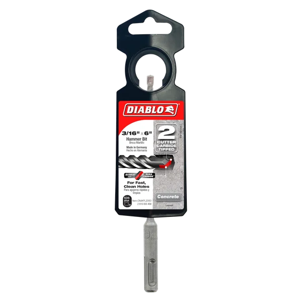 Diablo 3/16 Inch Carbide Head SDS Plus Concrete Drill Bits – 3-Pack, 16" Long
