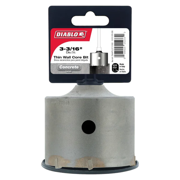 Diablo Tools DMAPLCC1090 3‑3/16 in. SDS‑Plus Thin Wall Carbide Tipped Core Bit - Edmondson Supply