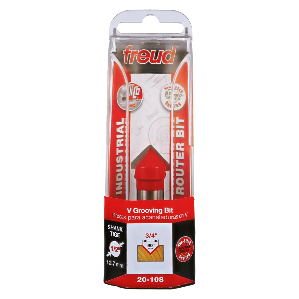 Freud 20-108 3/4" 90° V Grooving Bit - Edmondson Supply