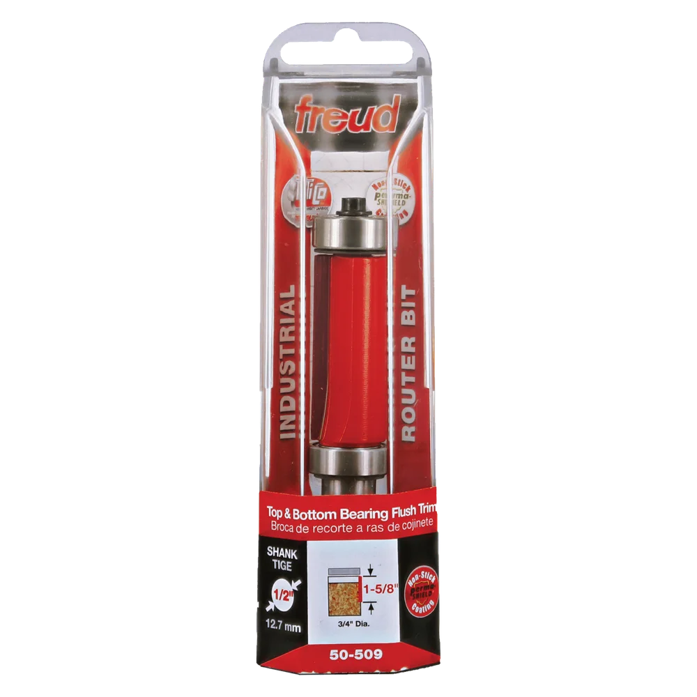 Freud 50-509 3/4" Top & Bottom Bearing Flush Trim Bit - Edmondson Supply