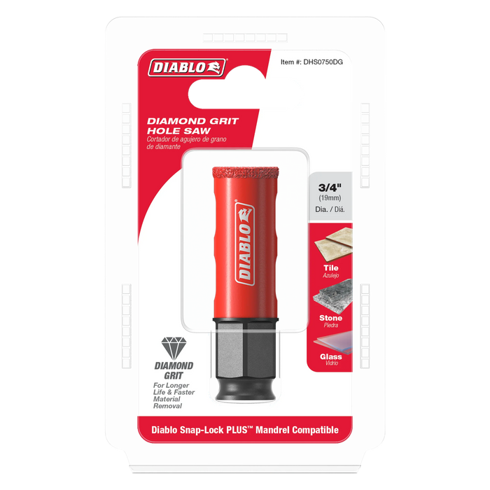 Diablo Tools DHS0750DG 3/4" Diamond Grit Hole Saw - Edmondson Supply