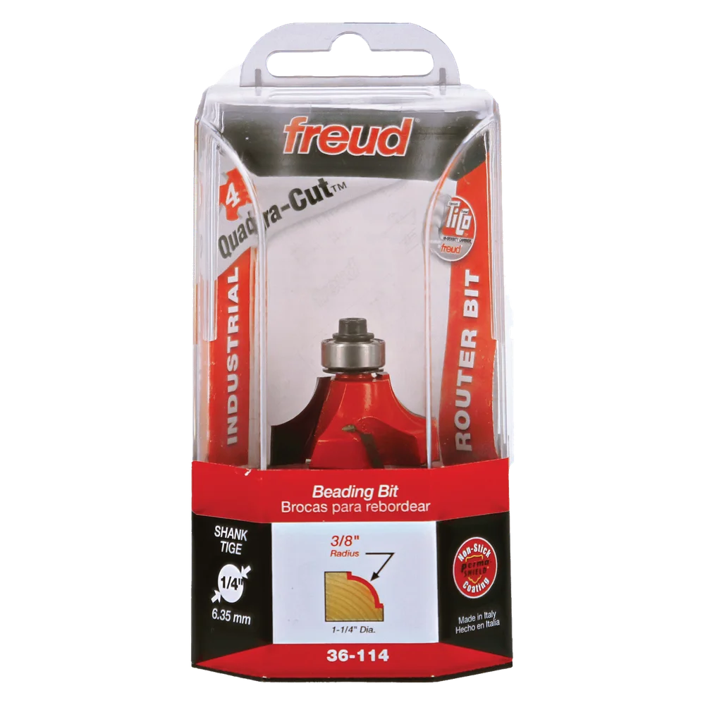 Freud 36-114 3/8" Radius Beading Bit (Shank Dia. 1/4") - Edmondson Supply