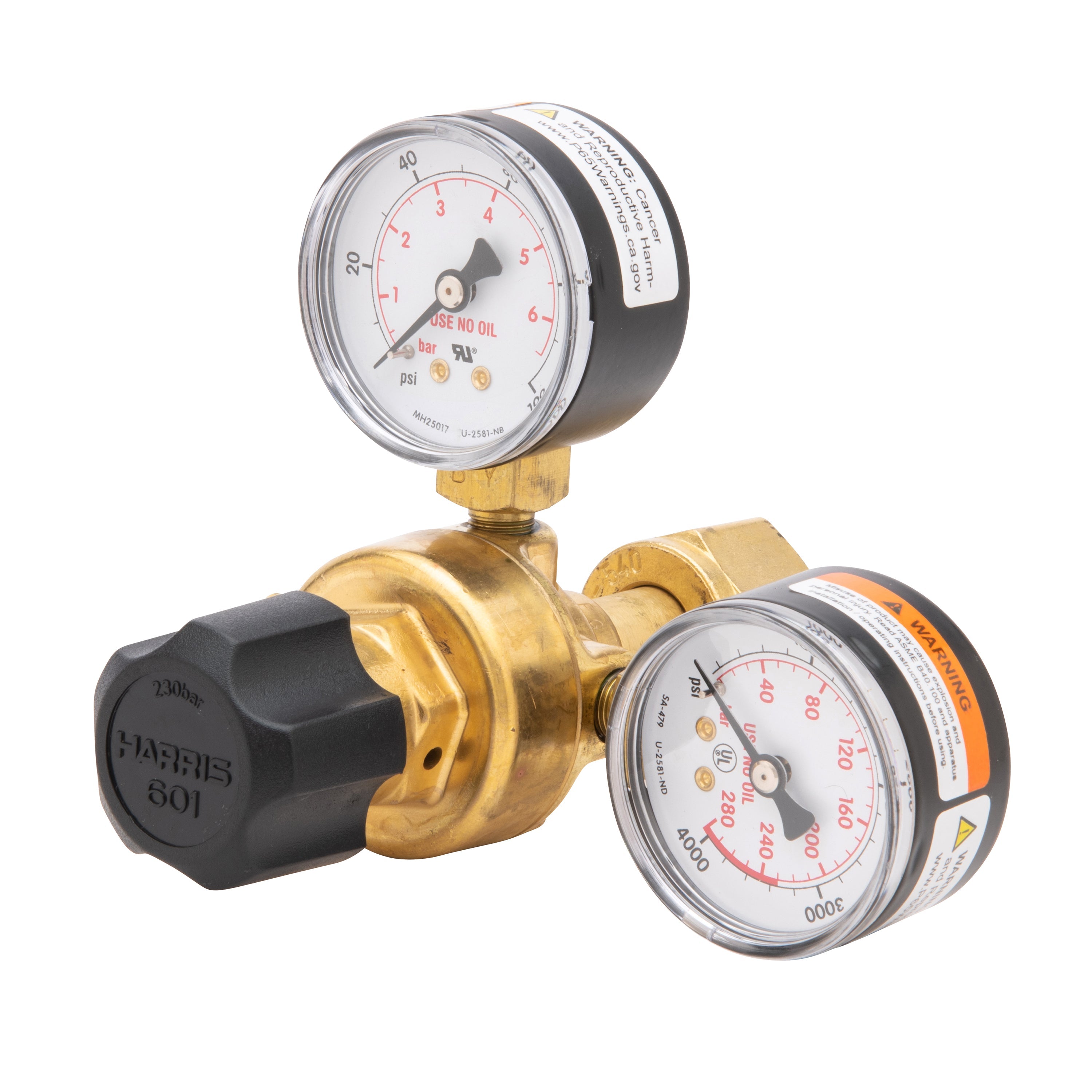 Harris Model 601-80-540-B Economical Single-Stage Pressure Regulator, Oxygen - Edmondson Supply