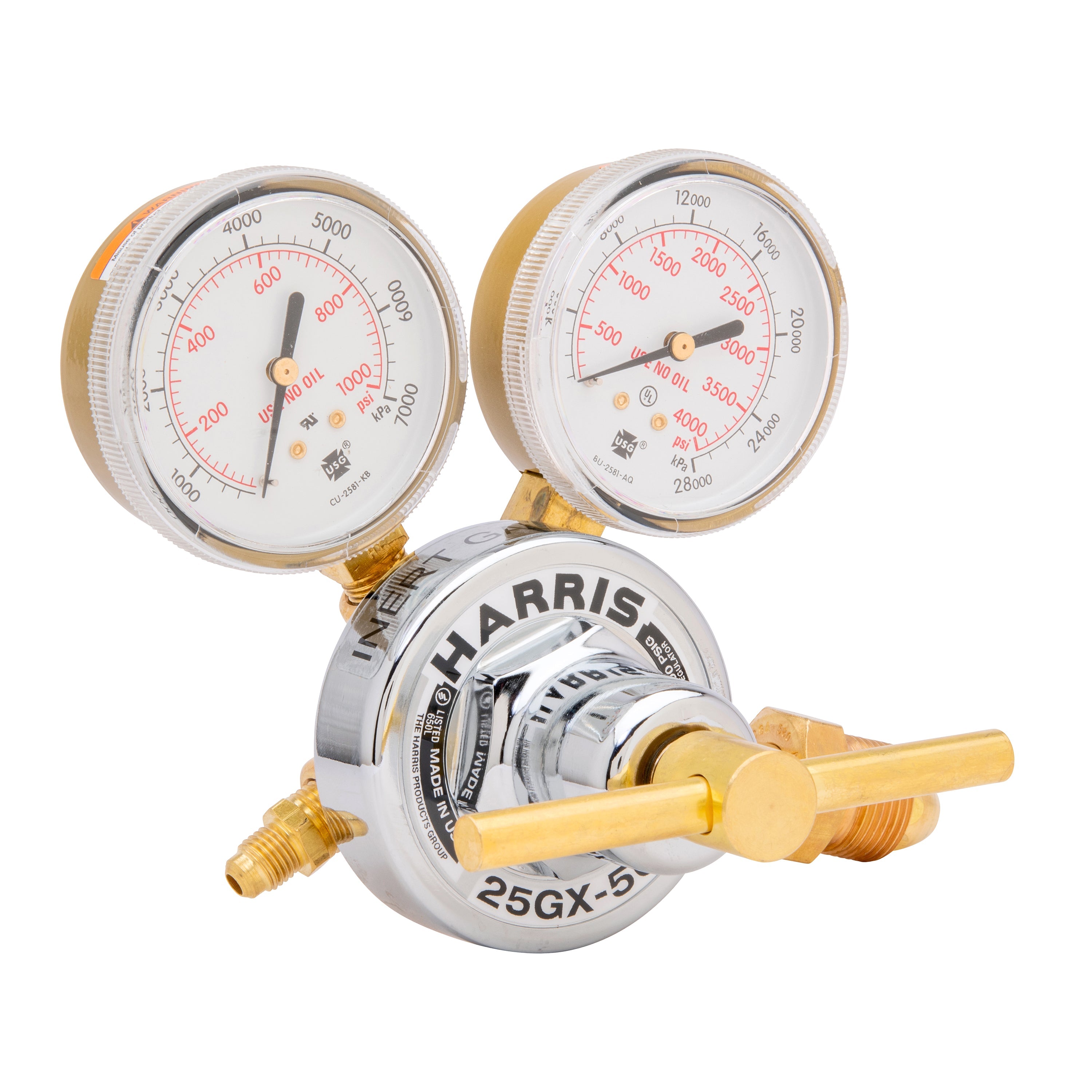 Harris Model 25GX-500-580 HVAC Nitrogen Purging Single-Stage Pressure Regulator, 500 PSI - Edmondson Supply