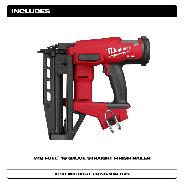 Milwaukee 3020-20 M18 FUEL™ 16 Gauge Straight Finish Nailer (Tool Only)