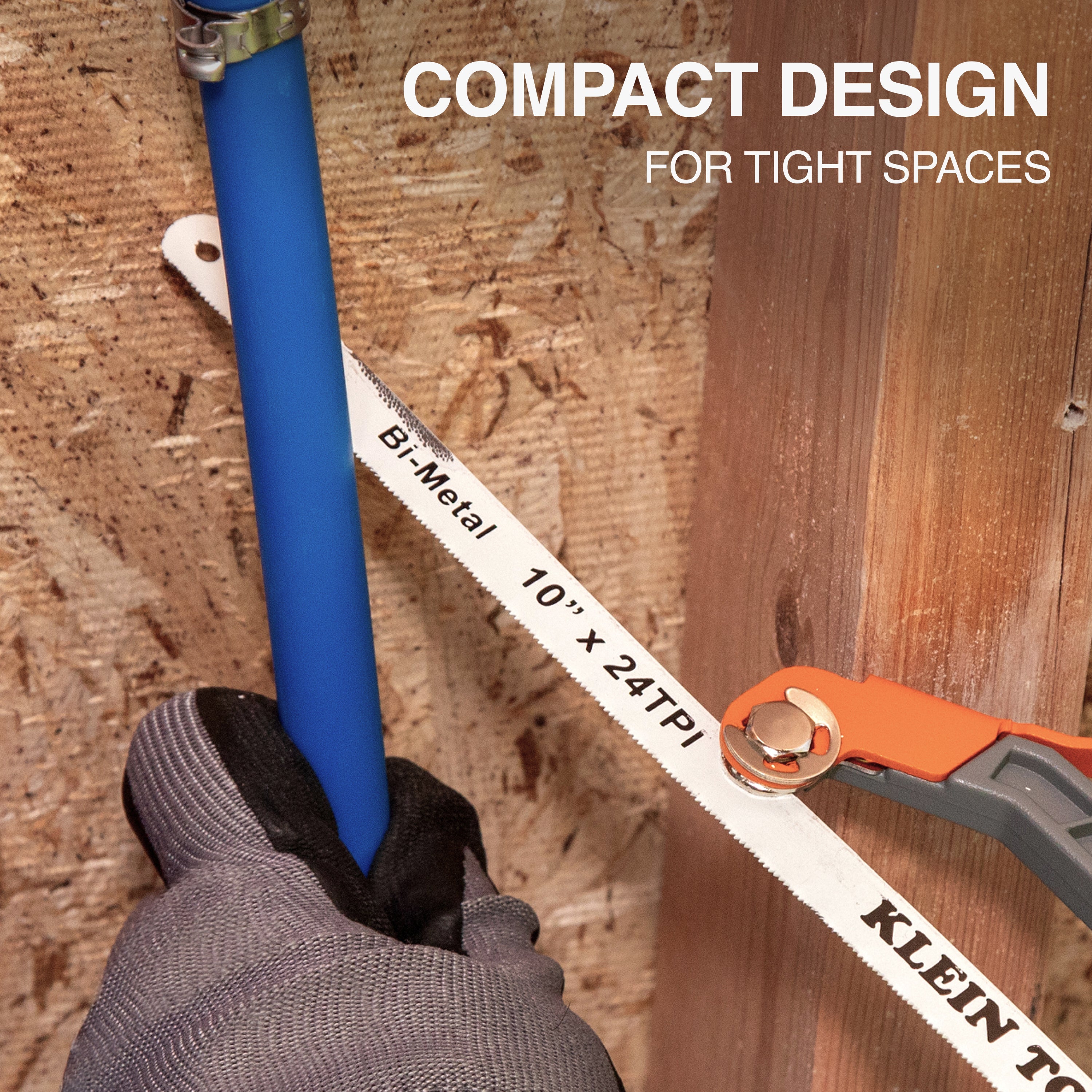 Klein Tools 31432 Compact Medium-Cut Hacksaw - Edmondson Supply