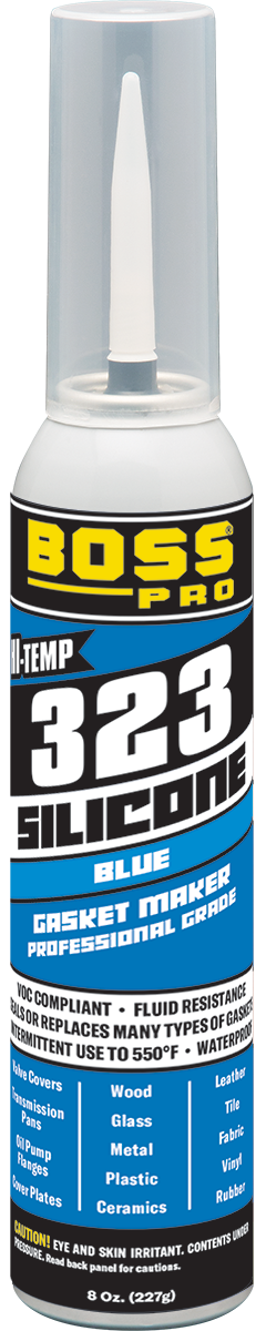 Boss Products 323 HVAC/R High Temp Blue Silicone Sealant, 8 oz Pressure Can - Edmondson Supply