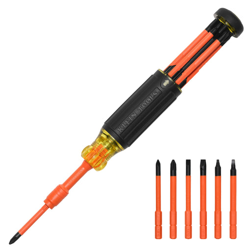 Klein Tools 32306INS 6-in-1 Insulated Auto-Lock Screwdriver - Edmondson Supply