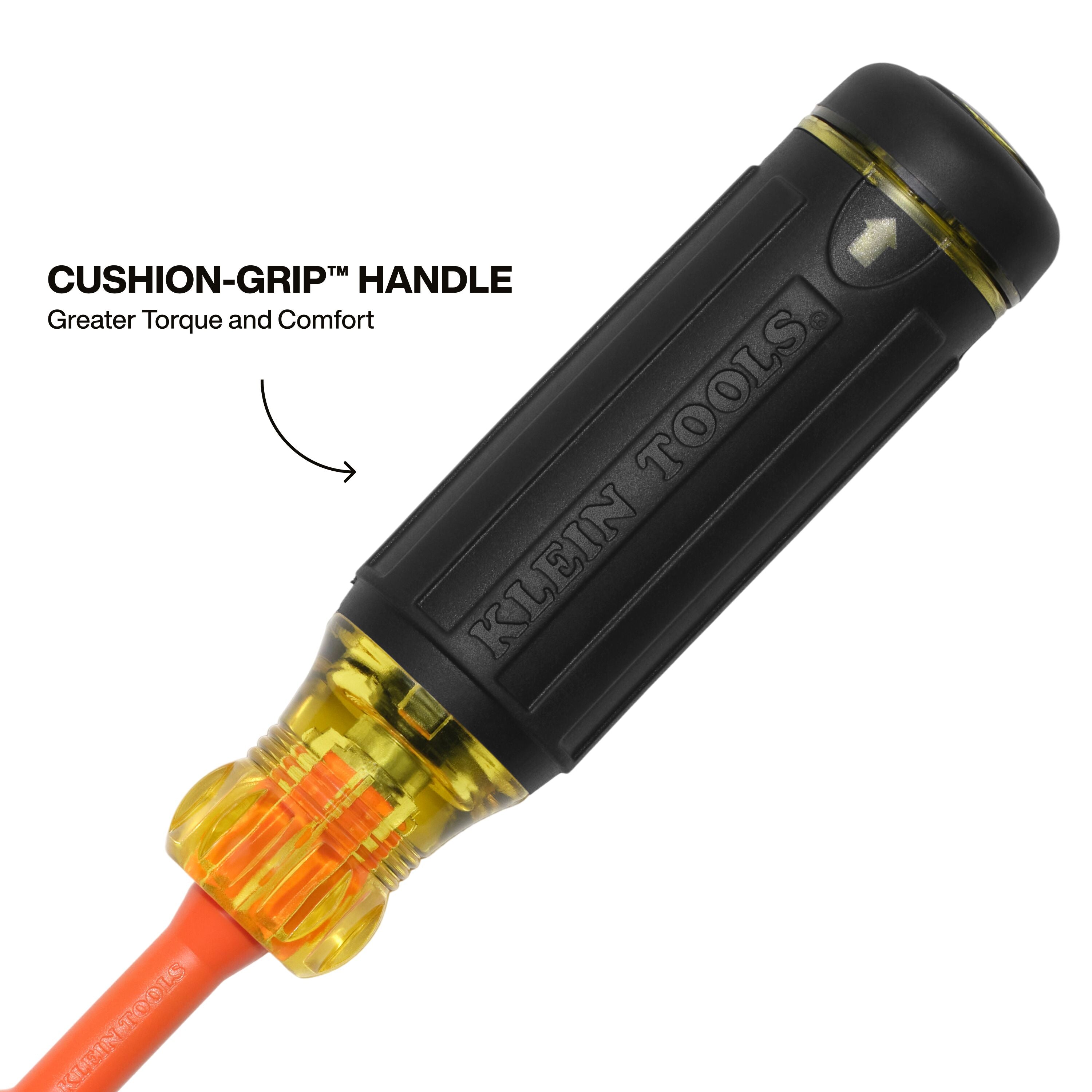 Klein Tools 32306INS 6-in-1 Insulated Auto-Lock Screwdriver - Edmondson Supply