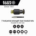 Klein Tools 32308F 10-in-1 Impact-Rated Stubby Driver Set with Flip Socket - Edmondson Supply