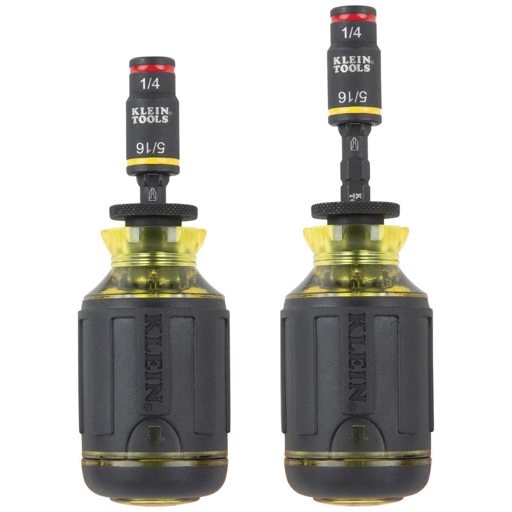 Klein Tools 32308F 10-in-1 Impact-Rated Stubby Driver Set with Flip Socket - Edmondson Supply