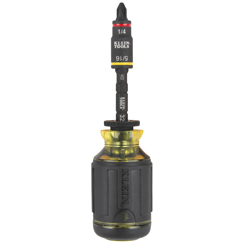 Klein Tools 32308F 10-in-1 Impact-Rated Stubby Driver Set with Flip Socket - Edmondson Supply