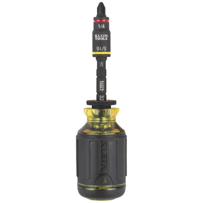 Klein Tools 32308F 10-in-1 Impact-Rated Stubby Driver Set with Flip Socket - Edmondson Supply