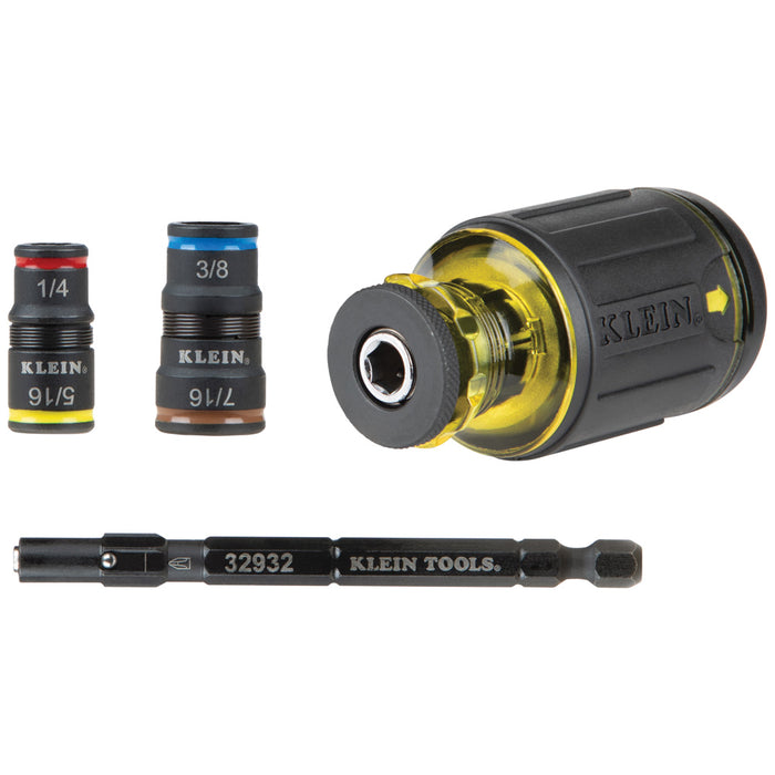 Klein Tools 32308HD 12-in-1 Impact Rated Stubby Driver Set with Flip Sockets - Edmondson Supply