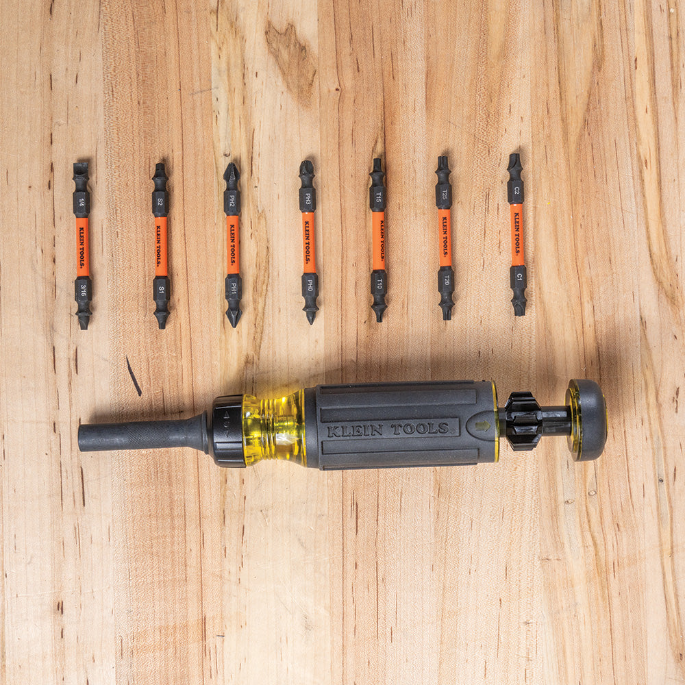 Klein Tools 32315HD 15-in-1 Ratcheting Impact-Rated Multi-Bit Torsion Zone Screwdriver - Edmondson Supply