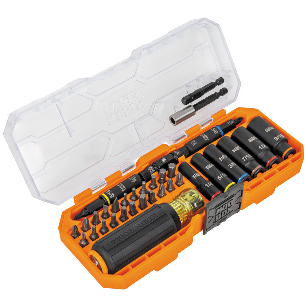 Klein Tools 32502HD KNECT™ Impact-Rated Screwdriver and Socket Set with Case, 41-Piece - Edmondson Supply