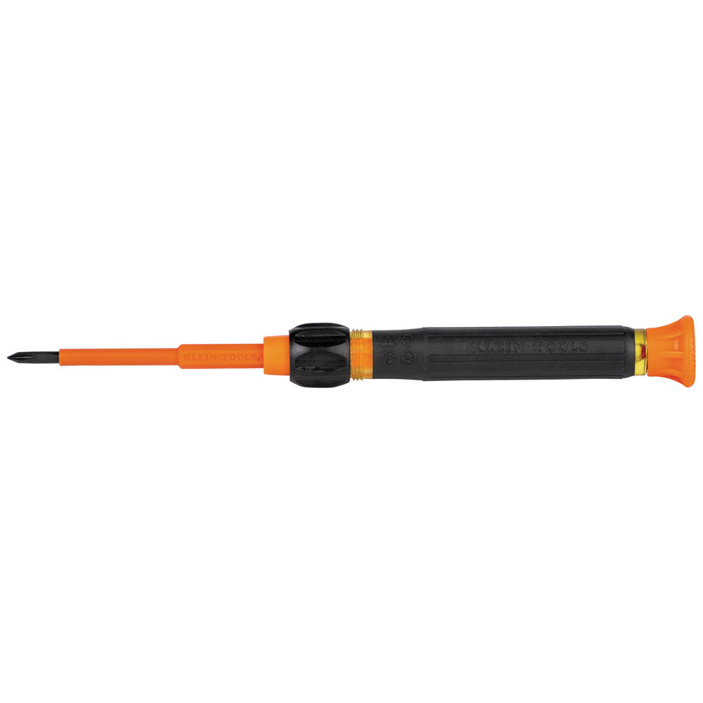 Klein Tools 32581INS  2-in-1 Insulated Electronics Screwdriver, Phillips, Slotted Bits - Edmondson Supply