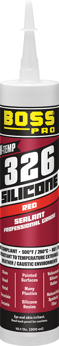Boss Products 326 Hi-Temp Red Silicone Sealant, 8 oz. Aerosol Can - Edmondson Supply