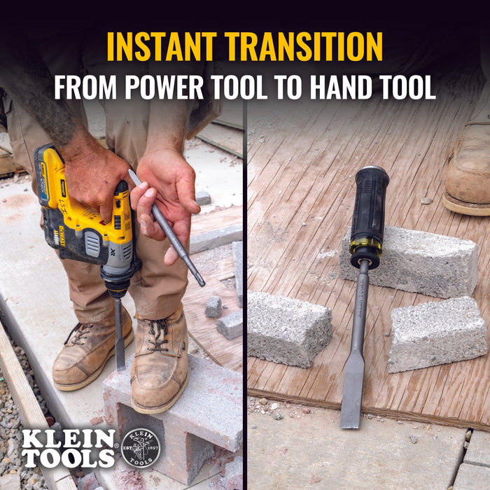 Klein Tools 32755SD SDS Chisel Bit Set with Handle 6-Piece - Edmondson Supply