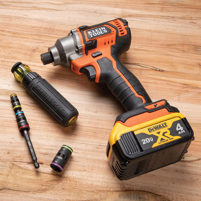 Klein Tools 32933M 6-in-1 Impact Rated Flip Socket Set, Metric - Edmondson Supply