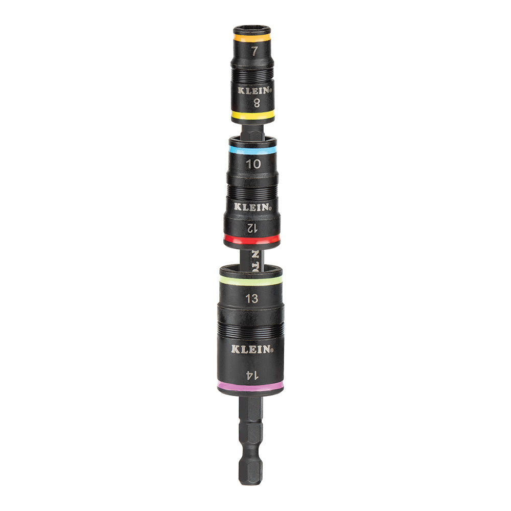 Klein Tools 32933M 6-in-1 Impact Rated Flip Socket Set, Metric - Edmondson Supply
