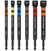 Klein Tools 32940 Magnetic Hollow Color-Coded Power Nut Drivers Set, 6-Piece - Edmondson Supply
